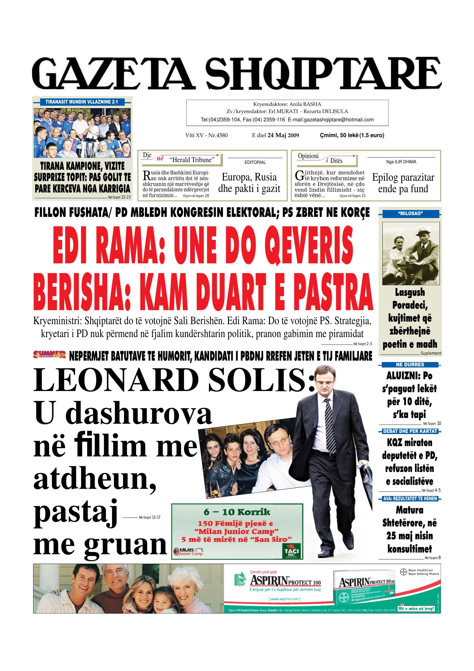 Gazeta Shqiptare 2009-05-24